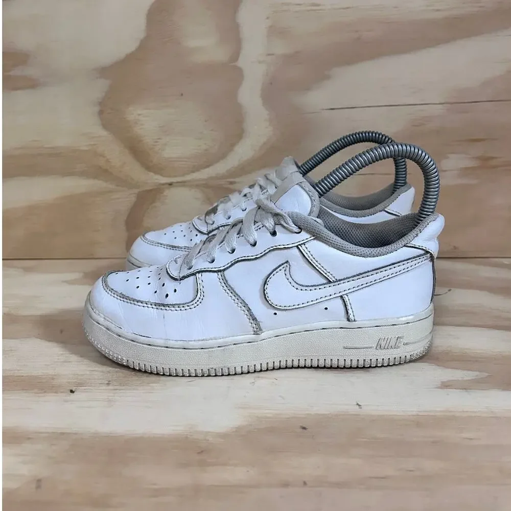 Nike -Air Force 1 (GS) -Sneakers -White - Kids Little Unisex - 1.5Y -314192-117